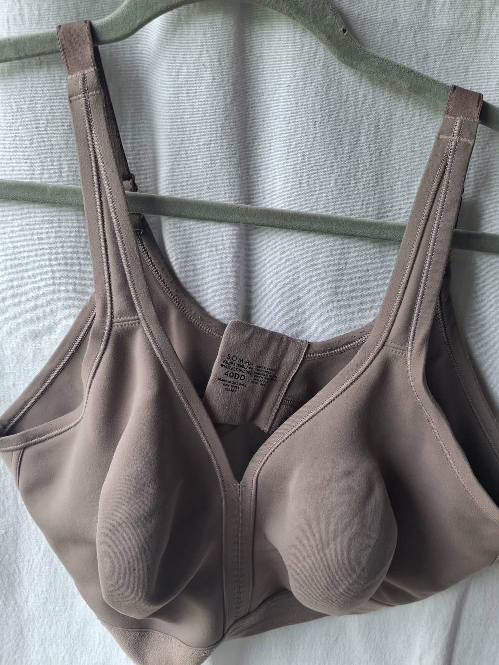 Soma Taupe Full-Coverage Comfort Bra